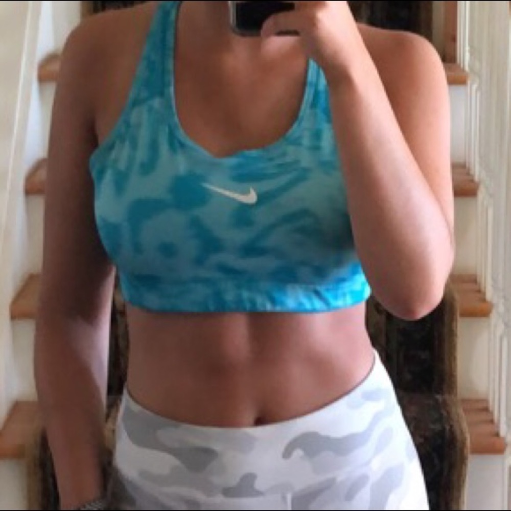 Nike Dry Fit blue camo sports bra